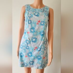 Lilly pulitzer coral and starfish dress